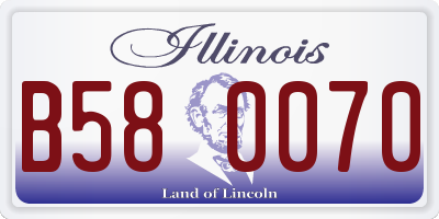 IL license plate B580070