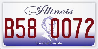 IL license plate B580072