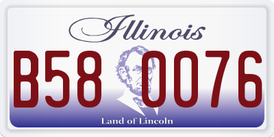 IL license plate B580076