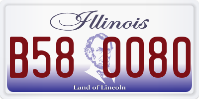 IL license plate B580080