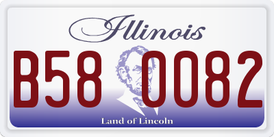 IL license plate B580082