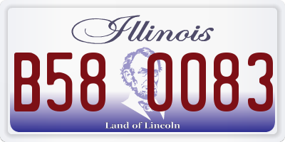 IL license plate B580083