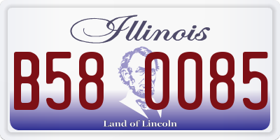 IL license plate B580085