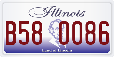 IL license plate B580086