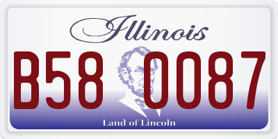IL license plate B580087