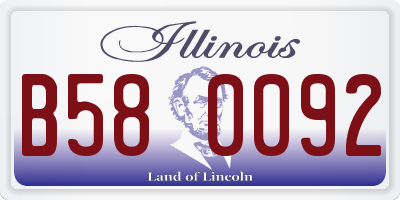 IL license plate B580092