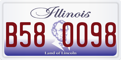 IL license plate B580098