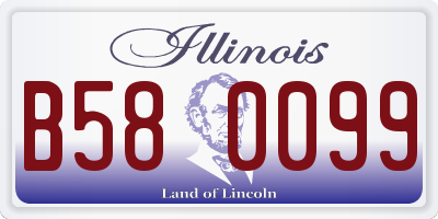 IL license plate B580099