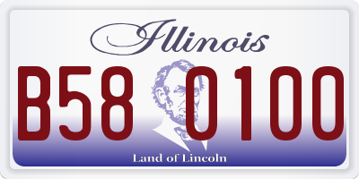 IL license plate B580100