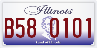 IL license plate B580101