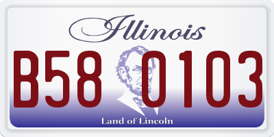 IL license plate B580103