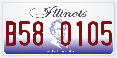 IL license plate B580105
