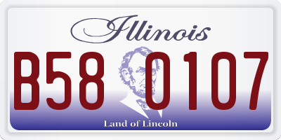 IL license plate B580107