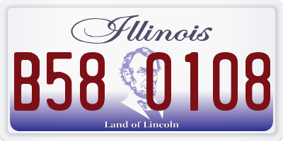 IL license plate B580108