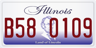 IL license plate B580109