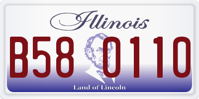 IL license plate B580110