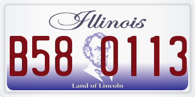 IL license plate B580113
