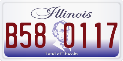 IL license plate B580117