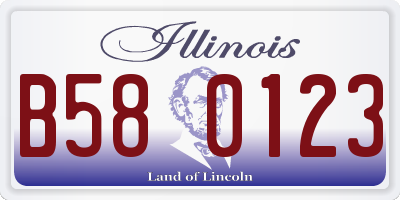 IL license plate B580123
