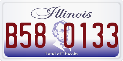 IL license plate B580133