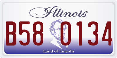IL license plate B580134