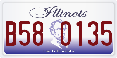 IL license plate B580135