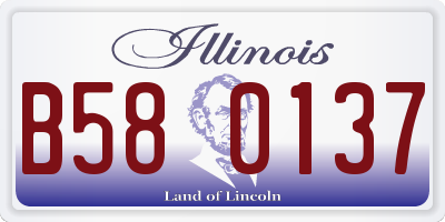 IL license plate B580137