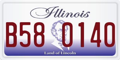 IL license plate B580140
