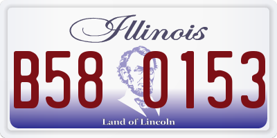 IL license plate B580153
