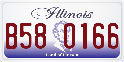 IL license plate B580166