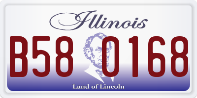 IL license plate B580168