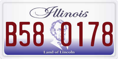 IL license plate B580178