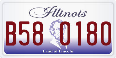 IL license plate B580180