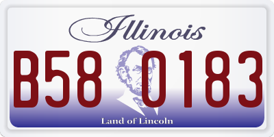 IL license plate B580183