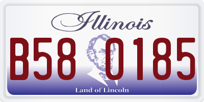 IL license plate B580185