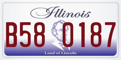 IL license plate B580187