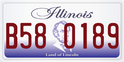 IL license plate B580189
