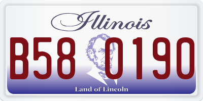 IL license plate B580190