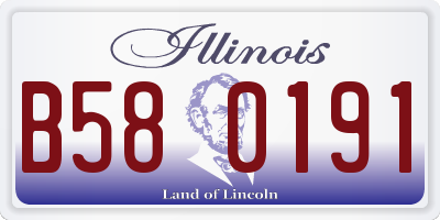 IL license plate B580191