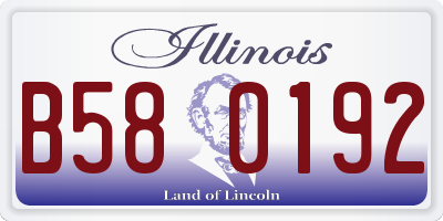 IL license plate B580192