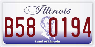 IL license plate B580194