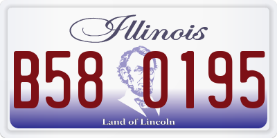 IL license plate B580195