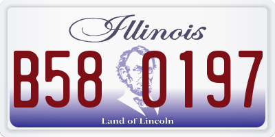 IL license plate B580197