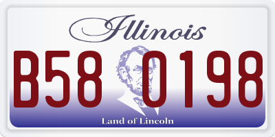 IL license plate B580198