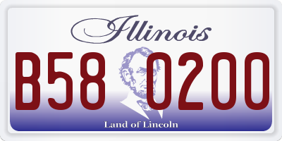 IL license plate B580200