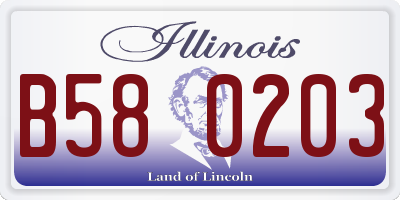 IL license plate B580203
