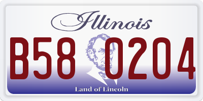 IL license plate B580204