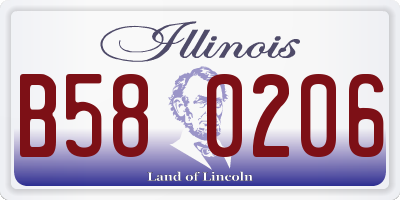 IL license plate B580206