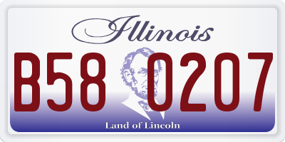 IL license plate B580207
