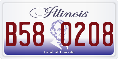 IL license plate B580208